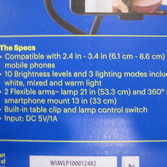 Selfie Lamp with Smartphone Holder Mount by add onn. - Picture 5 of 6